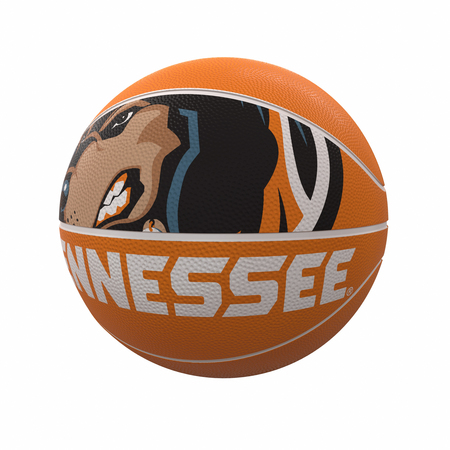 LOGO BRANDS Tennessee Mascot Official-Size Rubber Basketball 217-91FR-1